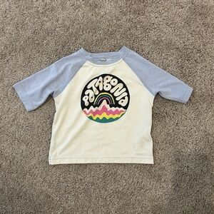 Patagonia Baby Graphic Swim Tee in Blue and White